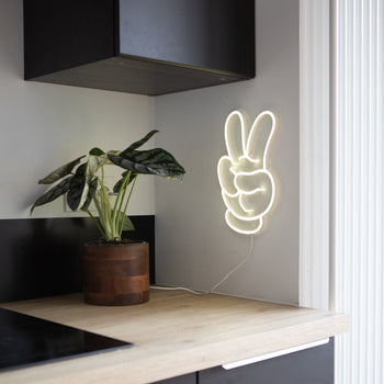 Glove Peace (Large version) by Yellowpop, LED neon sign
