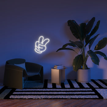 Glove Peace (Large version) by Yellowpop, LED neon sign