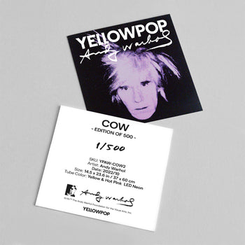 Cow by Andy Warhol - LED neon sign - YELLOWPOP UK