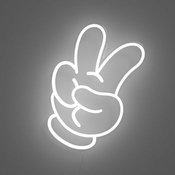 Glove Peace (Large version) by Yellowpop, LED neon sign - YELLOWPOP UK