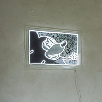Keith Haring x Mickey 2 “Monochrome”, LED neon sign - YELLOWPOP UK