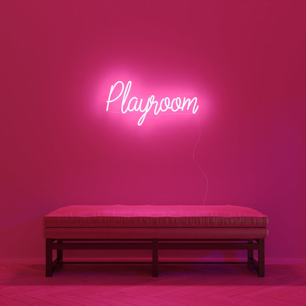 Playroom neon store sign