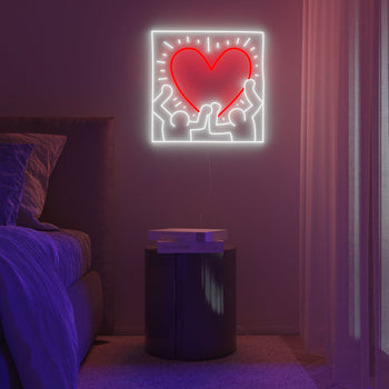 Radiant Heart, YP x Keith Haring, LED neon sign - YELLOWPOP UK