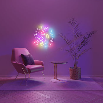 Shape Up by Emily Eldridge - LED Neon Sign - YELLOWPOP UK