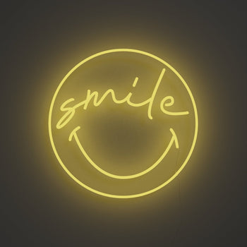 Smile Smiley by Smiley®, LED neon sign - YELLOWPOP UK