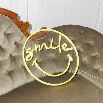 Smile Smiley by Smiley®, LED neon sign - YELLOWPOP UK