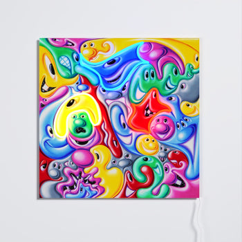 FACES IN PLACES by Kenny Scharf - LED Neon Sign - YELLOWPOP UK