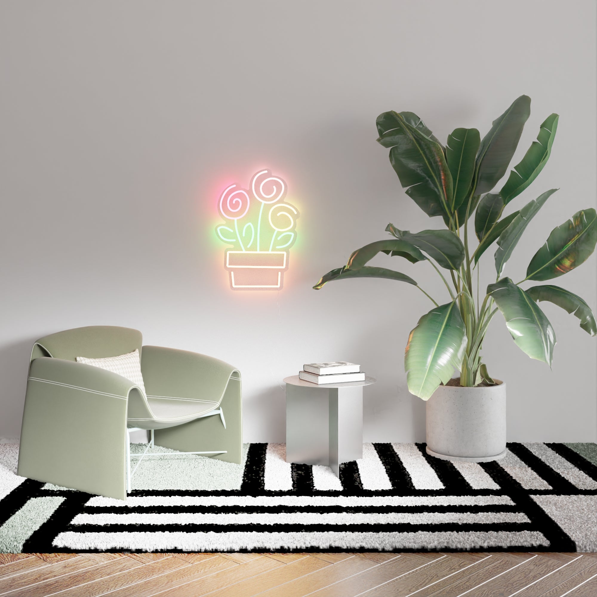 Planted Pop!, LED neon sign