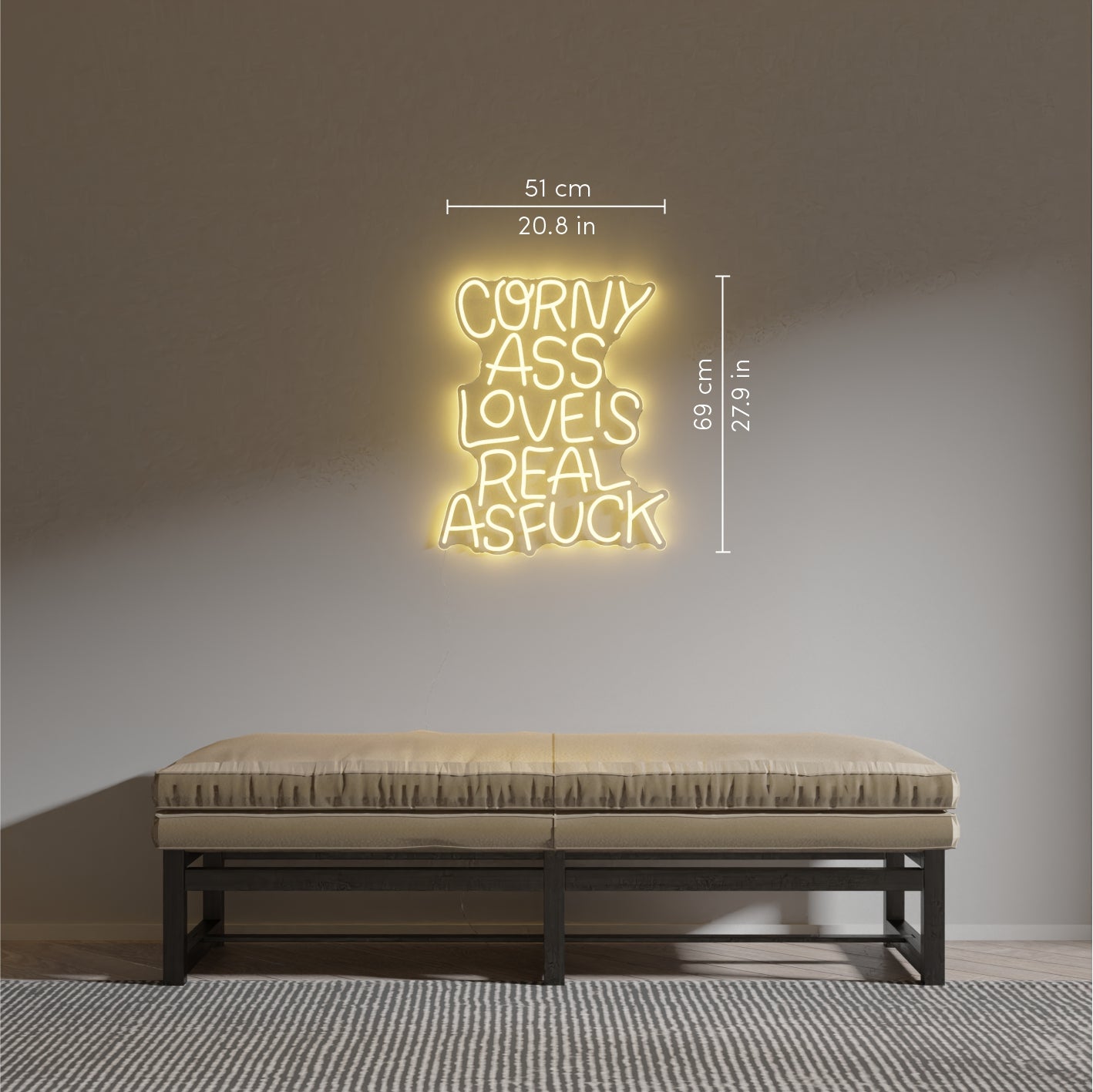 Corny Love by Timothy Goodman, LED neon sign