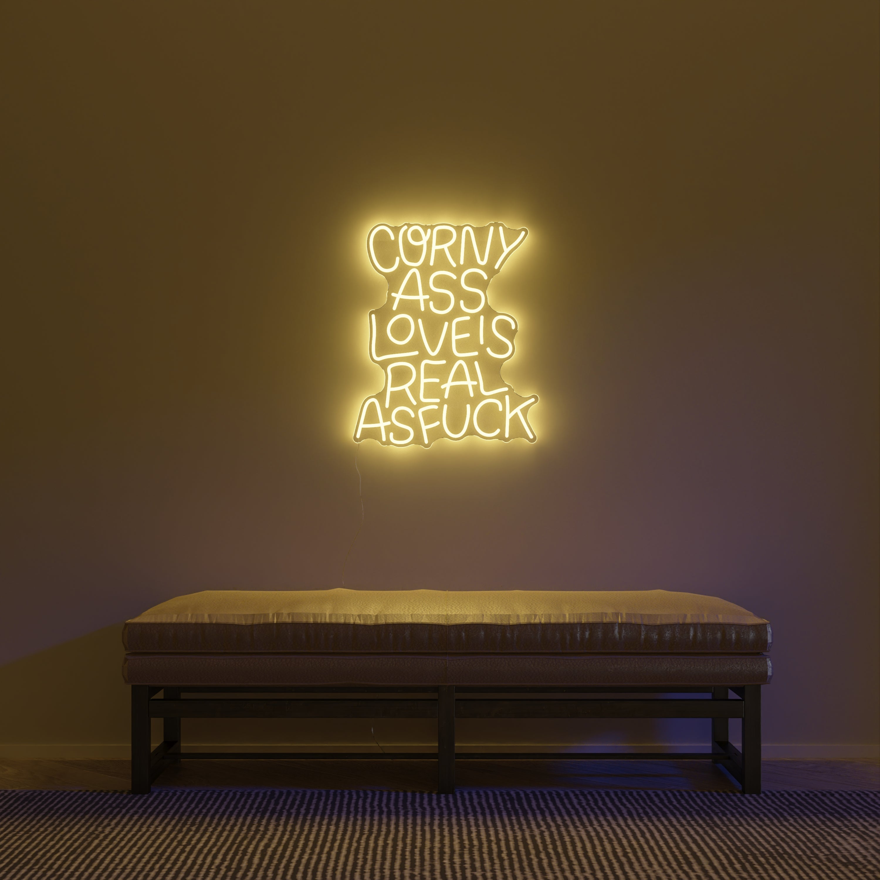 Corny Love by Timothy Goodman, LED neon sign