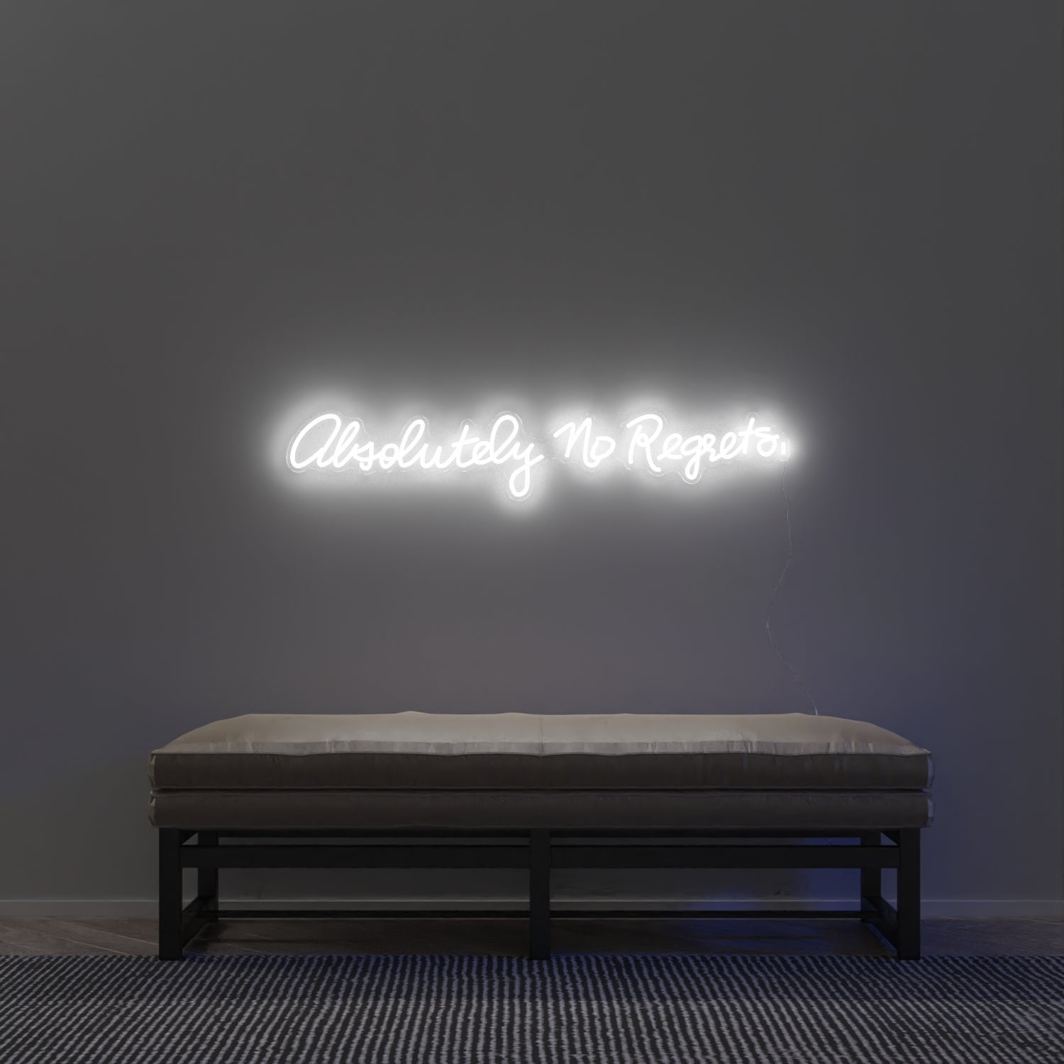 Absolutely no regrets by Madonna, LED neon sign - YELLOWPOP UK