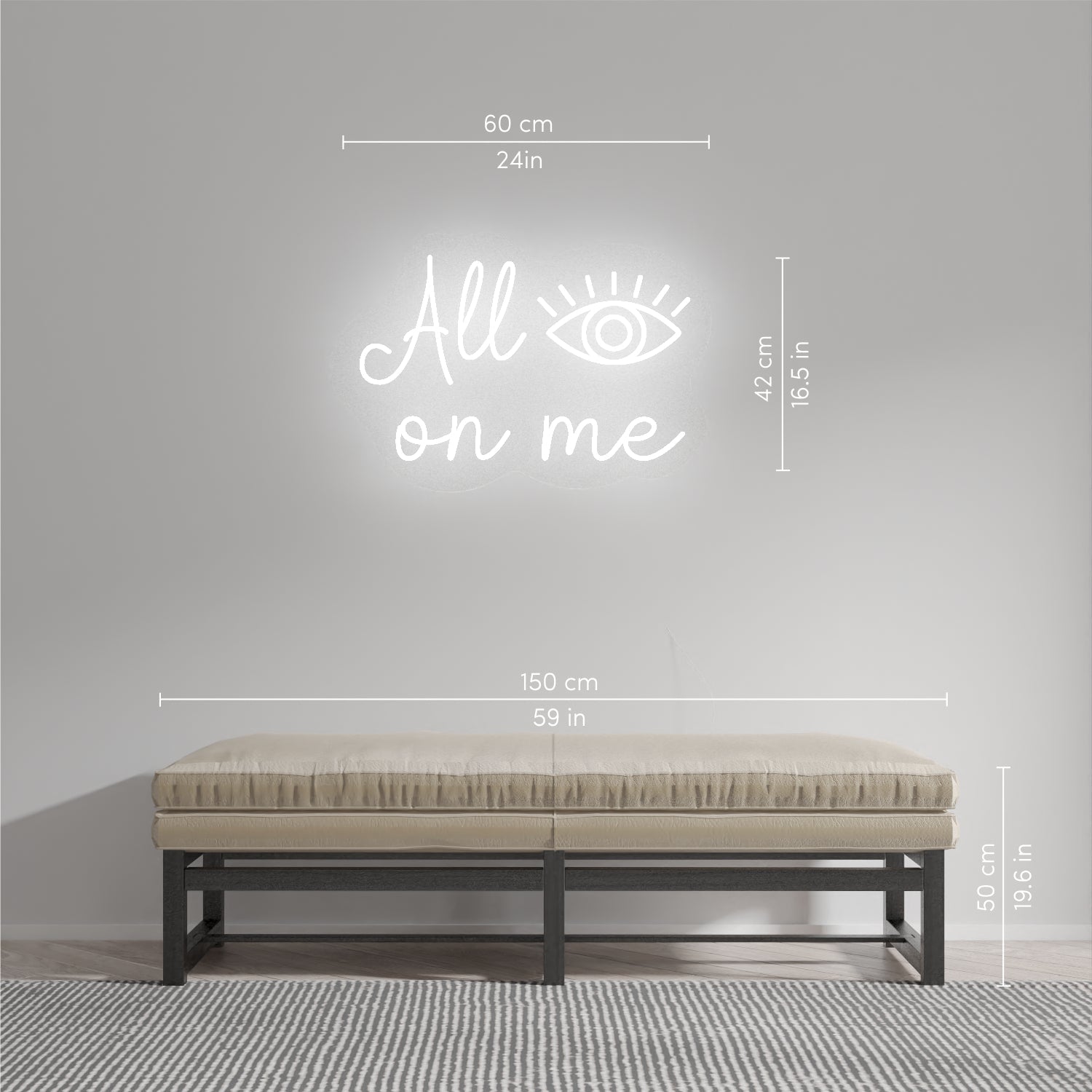 All Eyes On Me - LED neon sign - YELLOWPOP UK