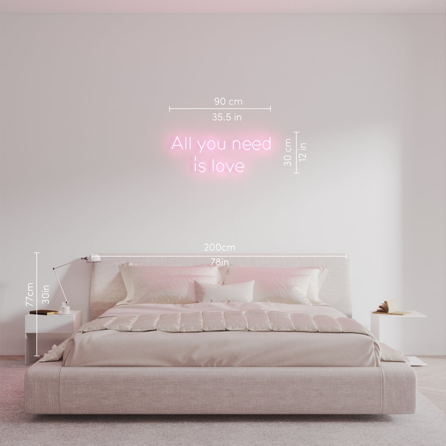 All you need is love - LED neon sign - YELLOWPOP UK