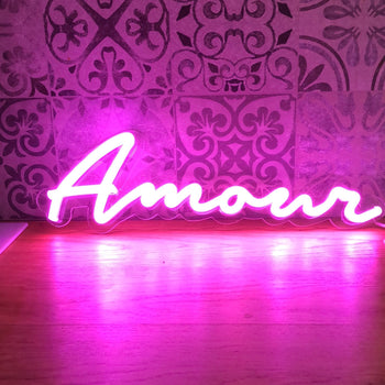 Amour Cursive - LED neon sign - YELLOWPOP UK