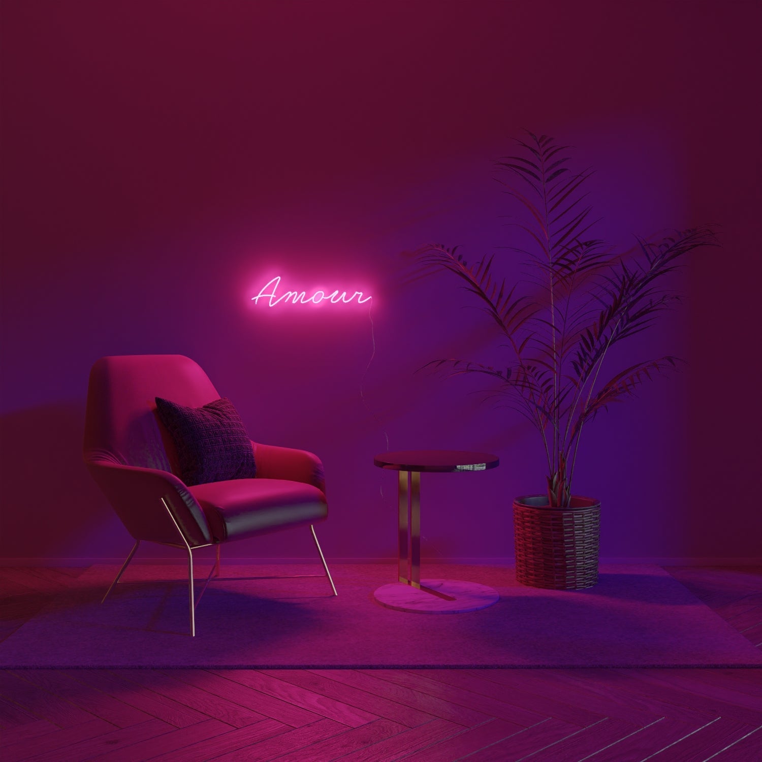 Amour Cursive - LED neon sign - YELLOWPOP UK