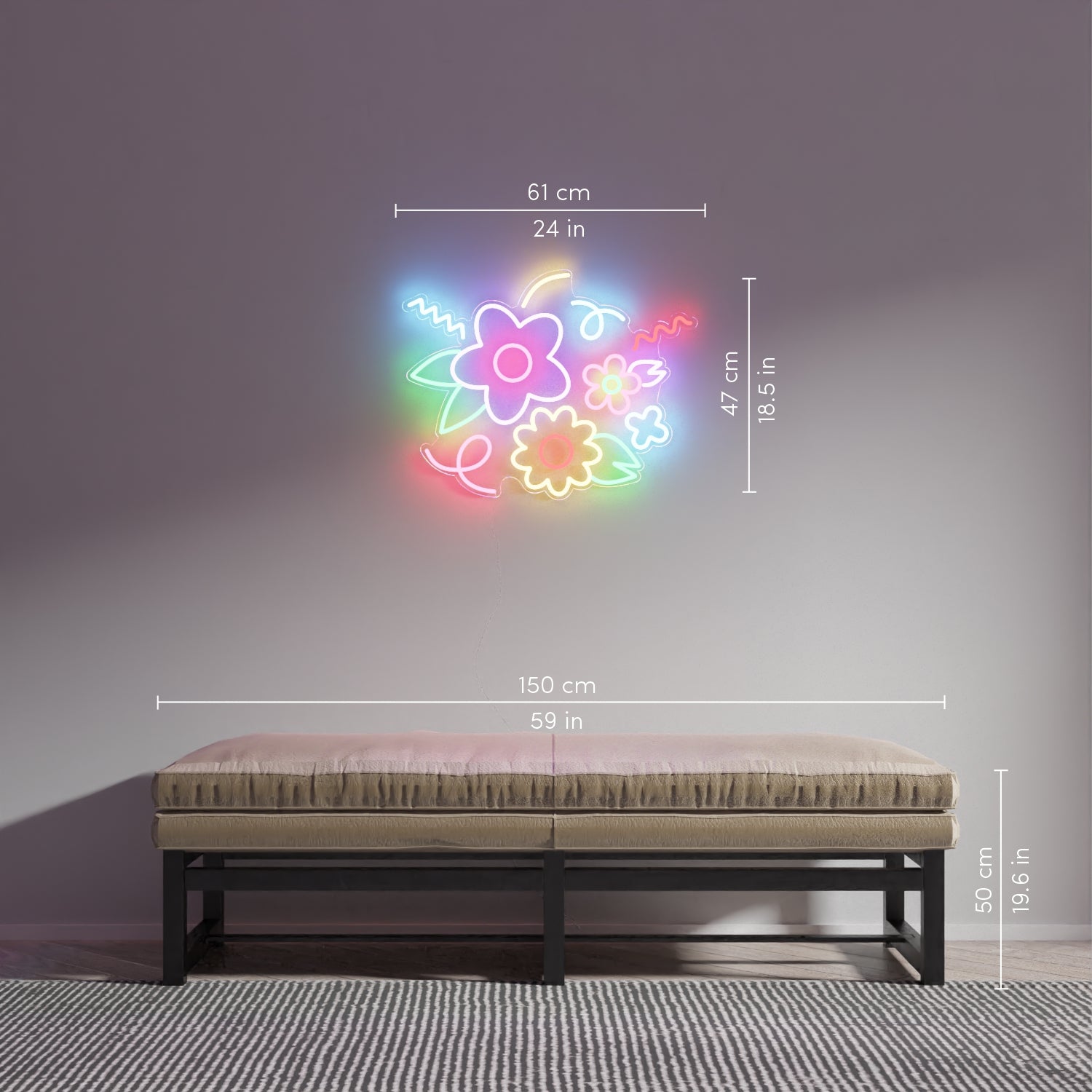 Baby Bouquet by Emily Eldridge - LED neon sign - YELLOWPOP UK