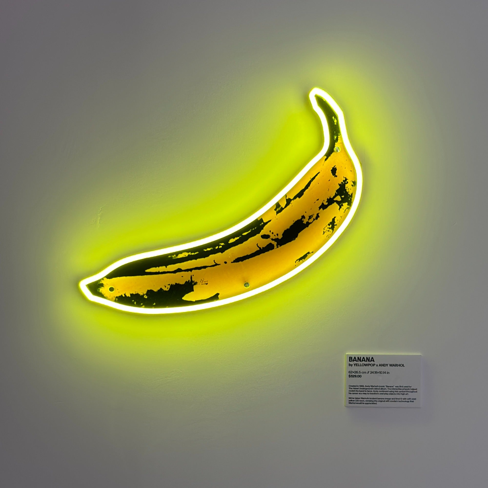 Banana by Andy Warhol - LED neon sign - YELLOWPOP UK