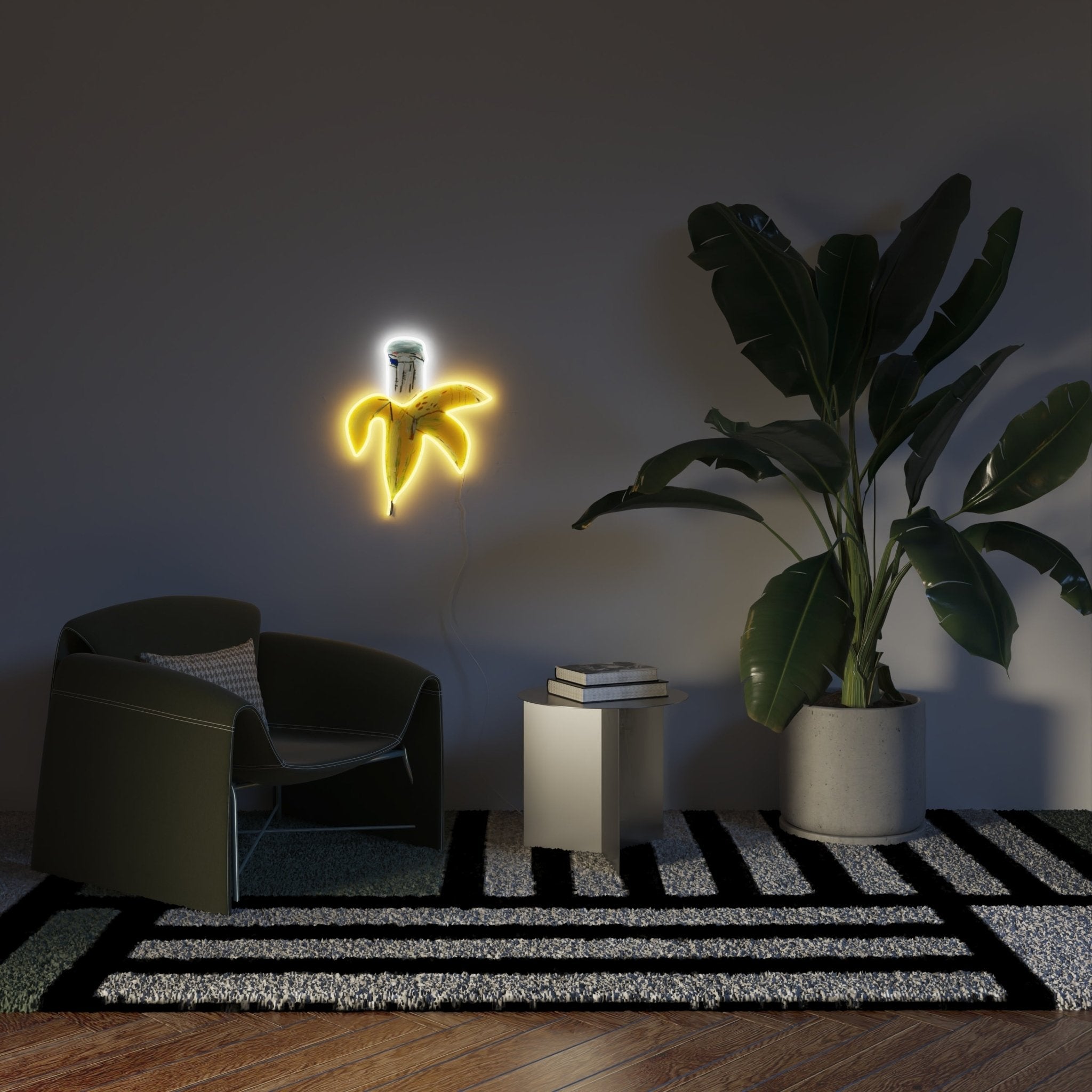 Banana YP x Jean Michel Basquiat, LED neon sign - YELLOWPOP UK