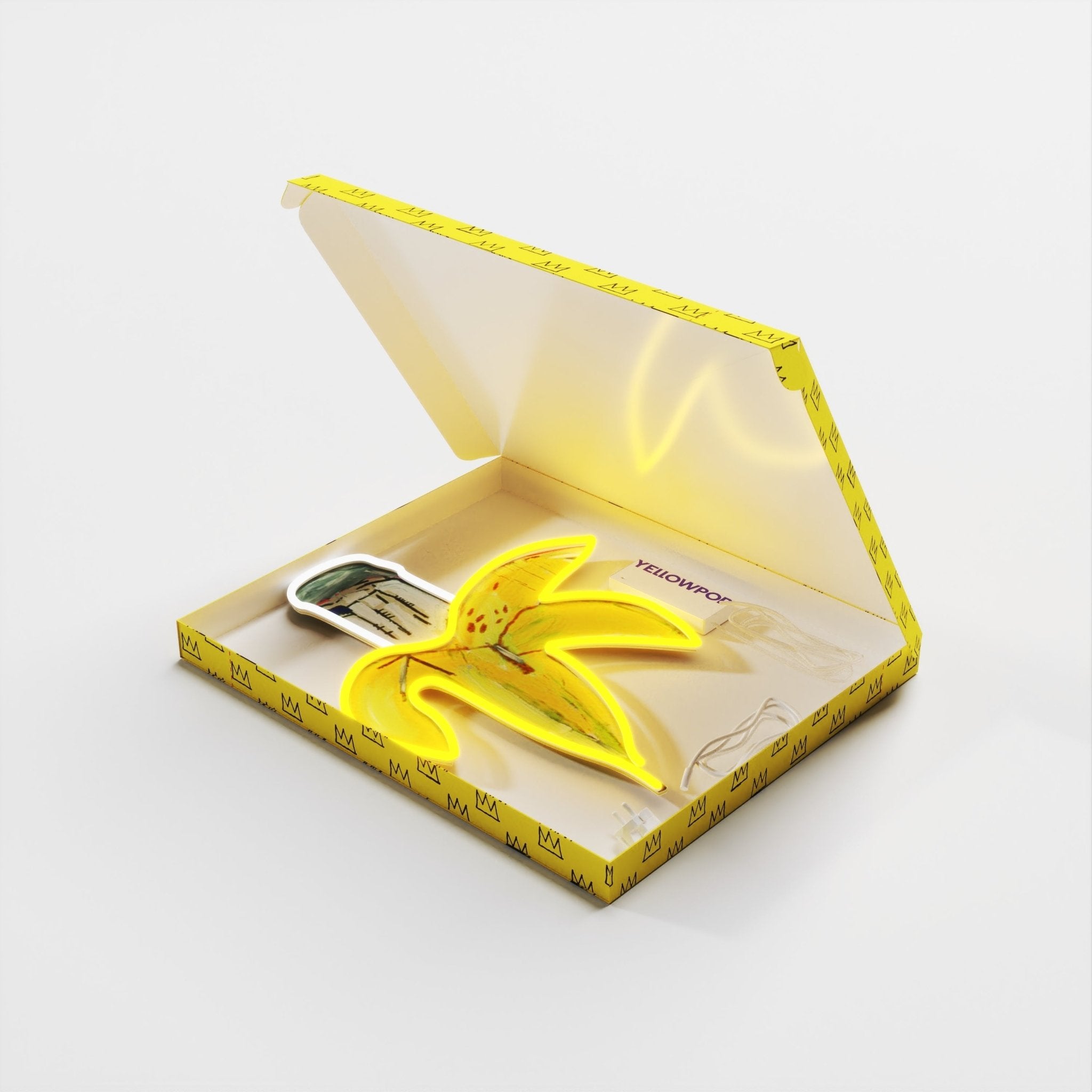 Banana YP x Jean Michel Basquiat, LED neon sign - YELLOWPOP UK