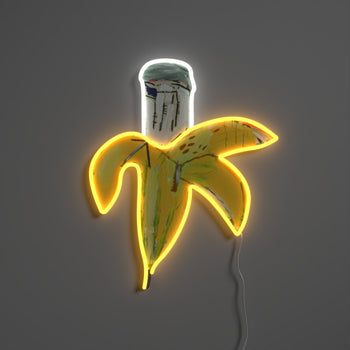 Banana YP x Jean Michel Basquiat, LED neon sign - YELLOWPOP UK