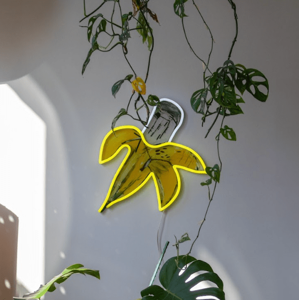 Banana YP x Jean Michel Basquiat, LED neon sign - YELLOWPOP UK