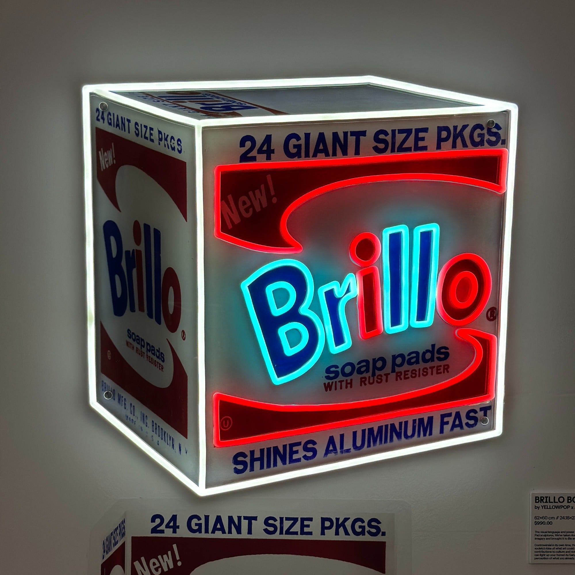 Brillo Box by Andy Warhol - LED neon sign - YELLOWPOP UK