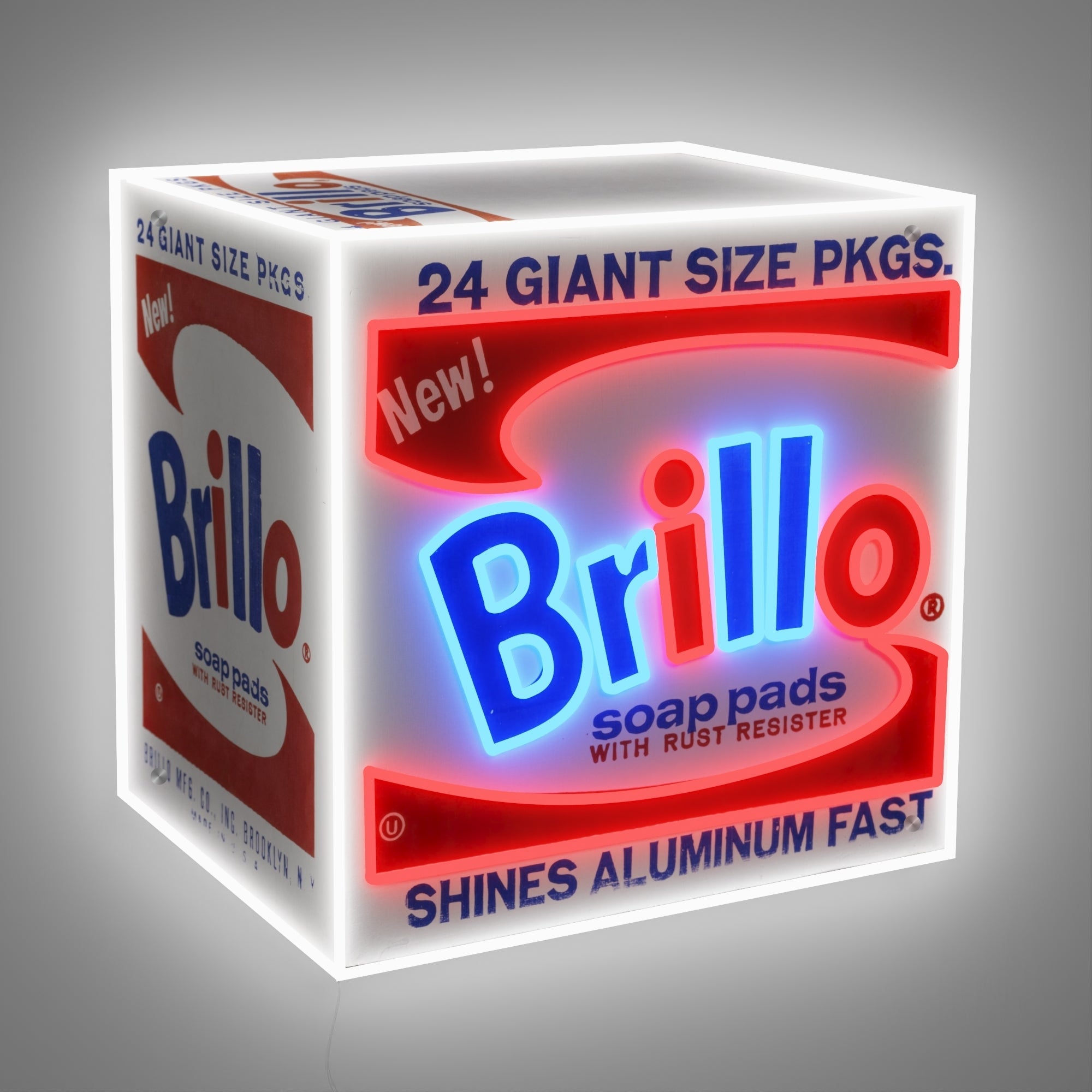 Brillo Box by Andy Warhol - LED neon sign - YELLOWPOP UK