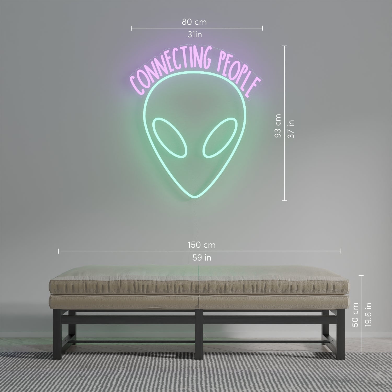 Connecting People by Kelly Dabbah - LED Neon Sign - YELLOWPOP UK