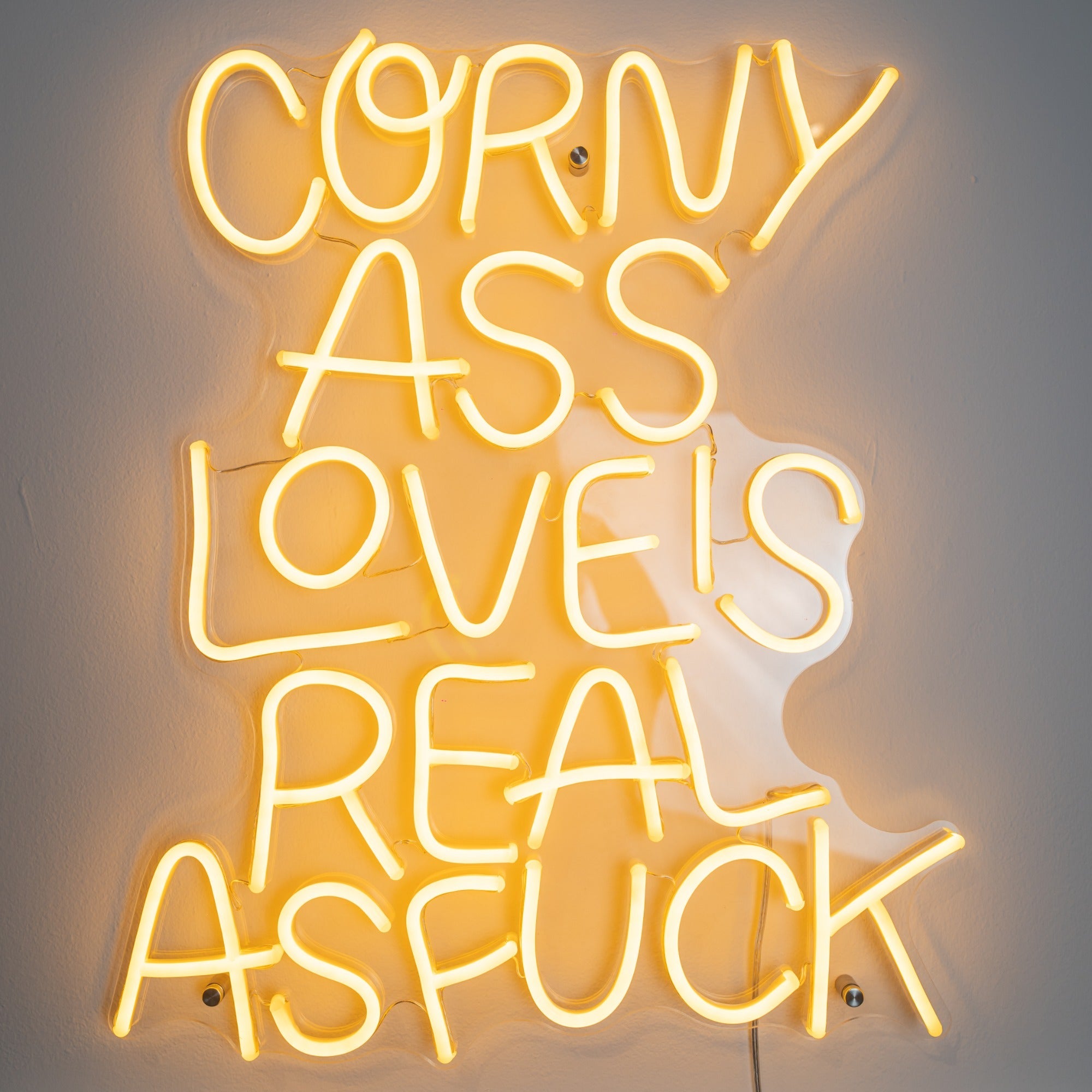 Corny Love by Timothy Goodman, LED neon sign - YELLOWPOP UK