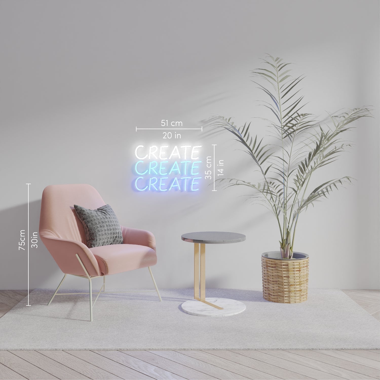 Create, LED neon sign - YELLOWPOP UK