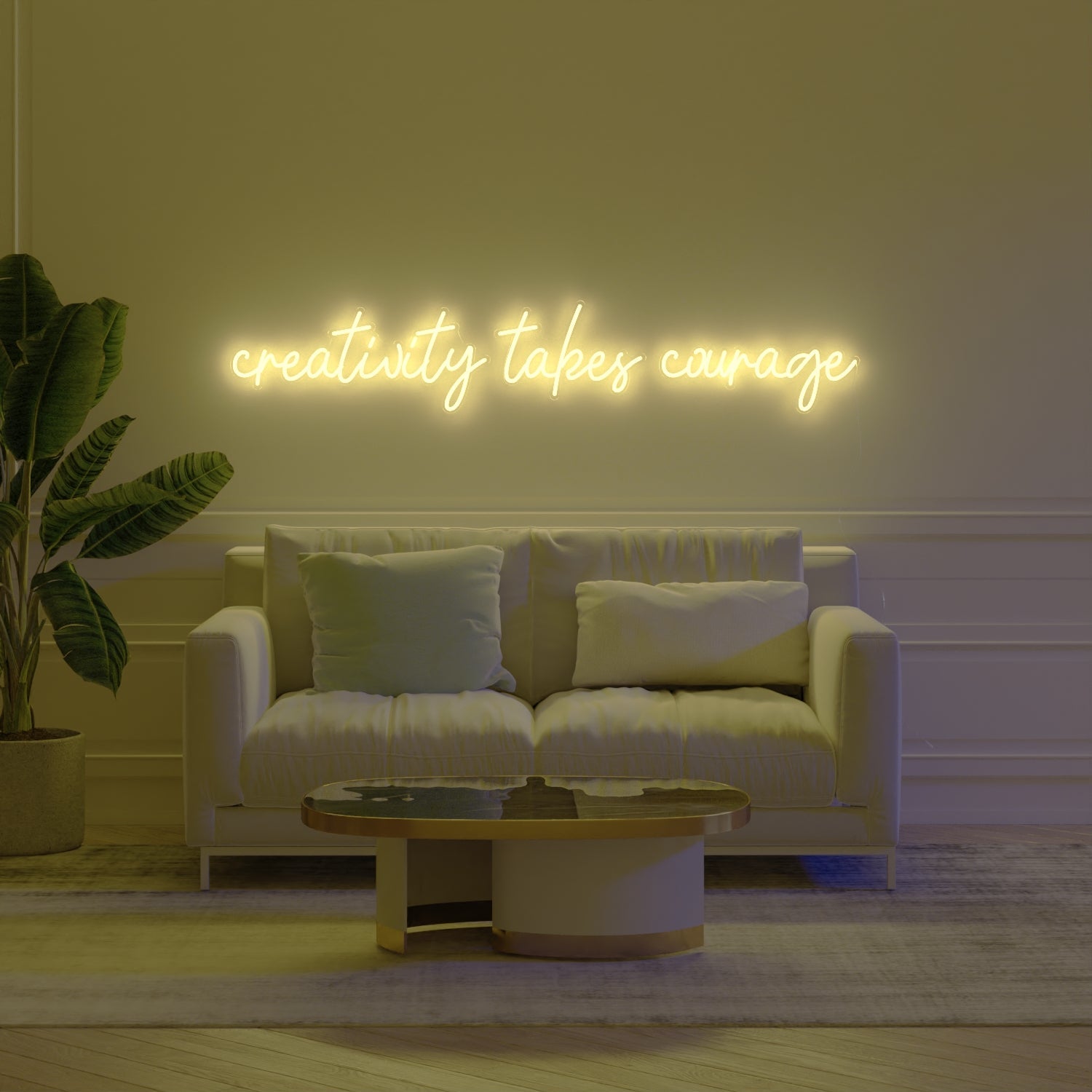 Creativity takes courage - LED neon sign - YELLOWPOP UK