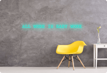 Custom order: ALL WORK IS EASY WORK - YELLOWPOP UK
