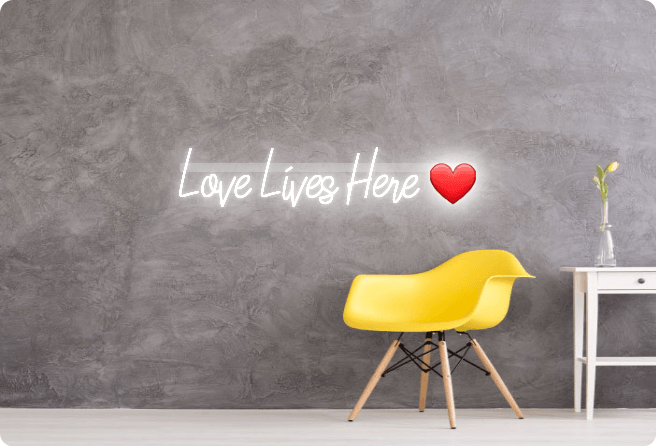 Custom order: Love Lives Here ❤ - YELLOWPOP UK