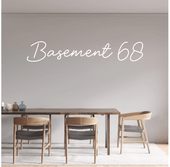 Custom text: Basement 68 - YELLOWPOP UK