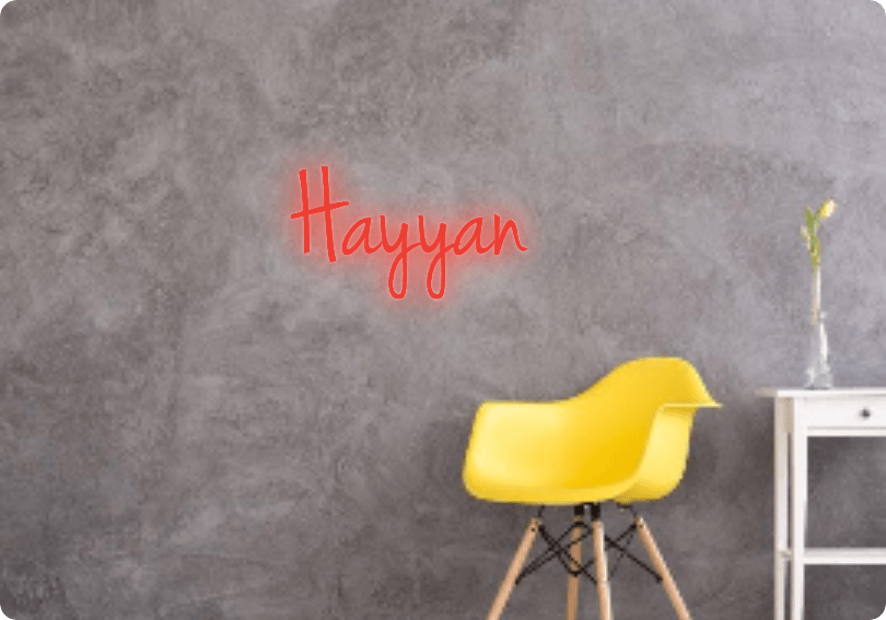 Custom text: Hayyan - YELLOWPOP UK