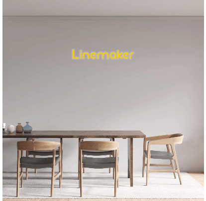 Custom text: Linemaker - YELLOWPOP UK