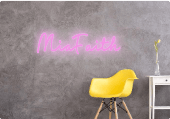 Custom text: MiaFaith - YELLOWPOP UK