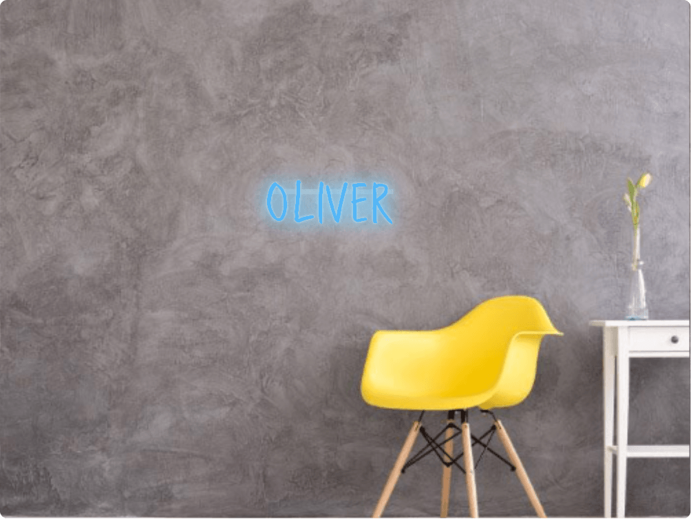 Custom text: OLIVER - YELLOWPOP UK