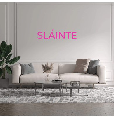 Custom text: SLÁINTE - YELLOWPOP UK