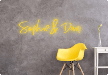 Custom text: Sophie & Dani - YELLOWPOP UK