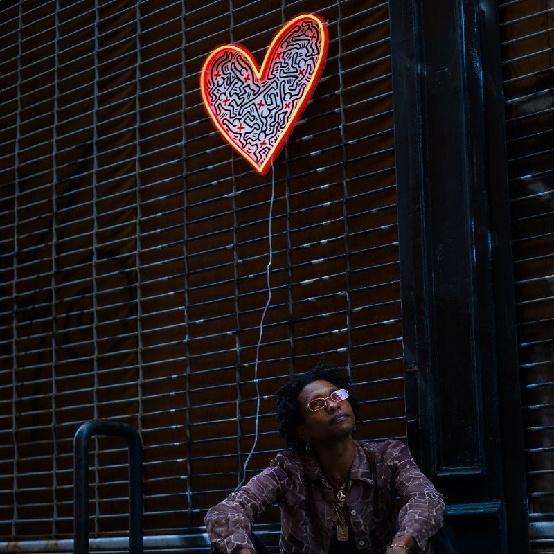 Dance Love, YP x Keith Haring, LED neon sign - YELLOWPOP UK