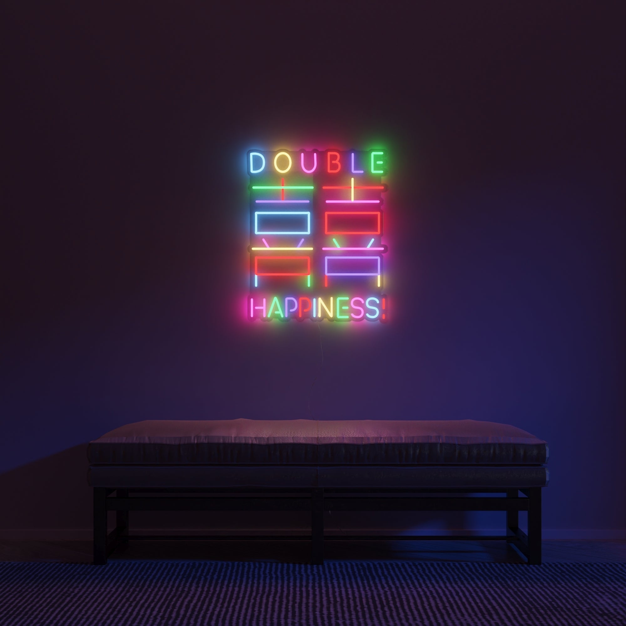 Double Happiness by Emily Eldridge - LED Neon Sign - YELLOWPOP UK