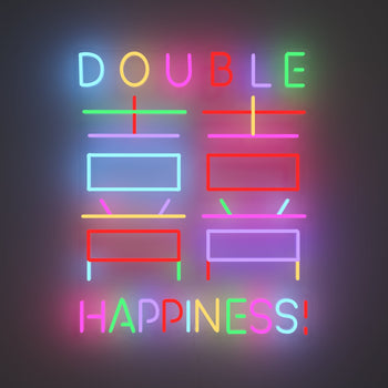 Double Happiness by Emily Eldridge - LED Neon Sign - YELLOWPOP UK