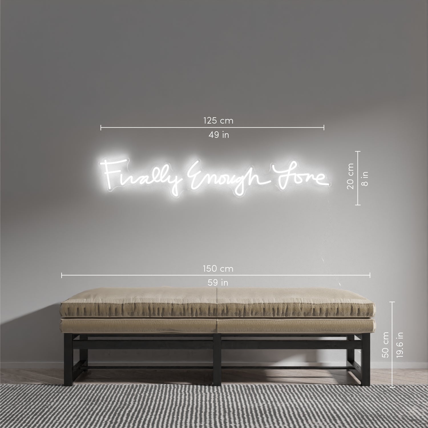 Finally Enough Love by Madonna, LED neon sign - YELLOWPOP UK