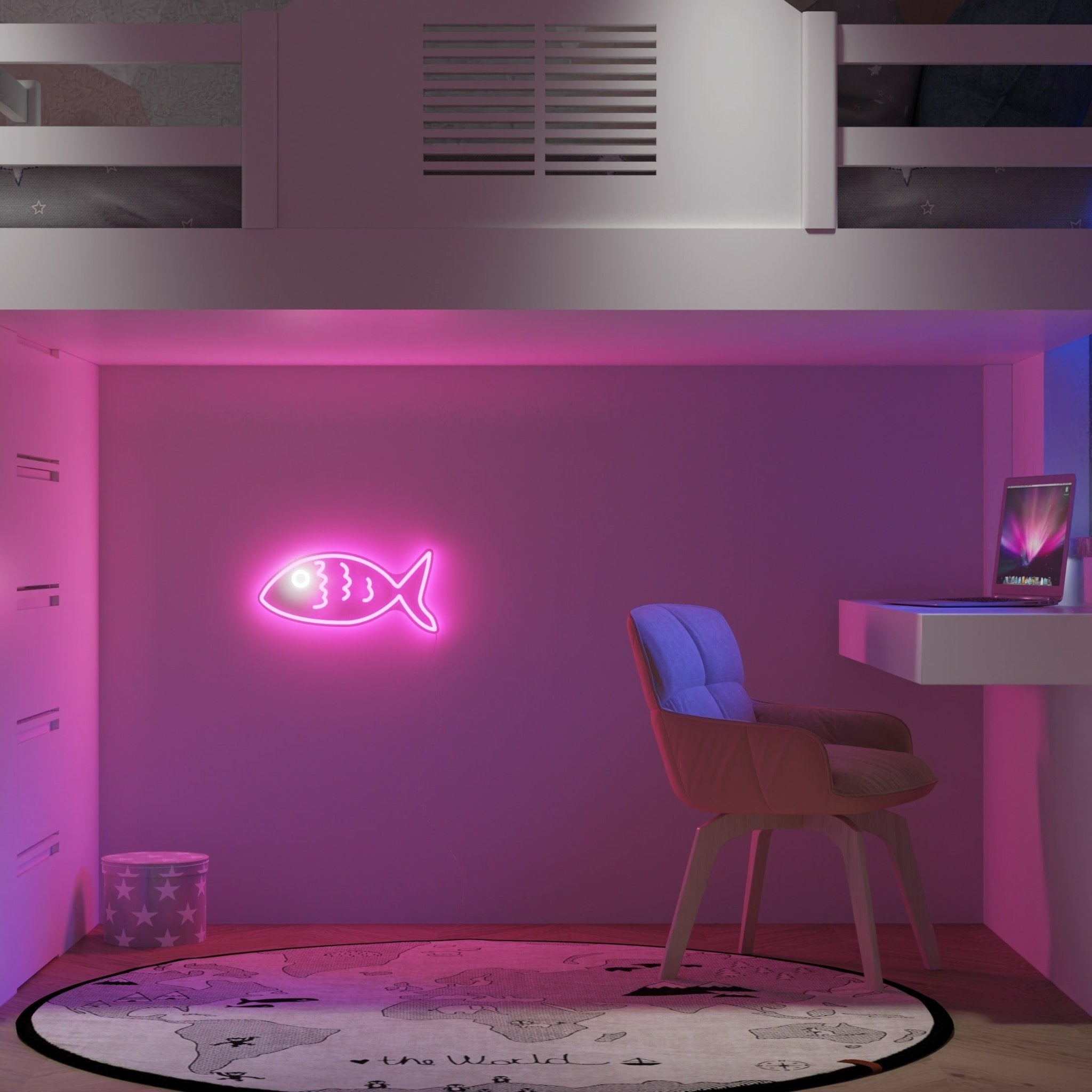 Fishy Friend Pink - LED neon sign - YELLOWPOP UK