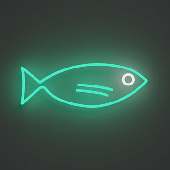 Fishy Friend Teal - LED neon sign - YELLOWPOP UK