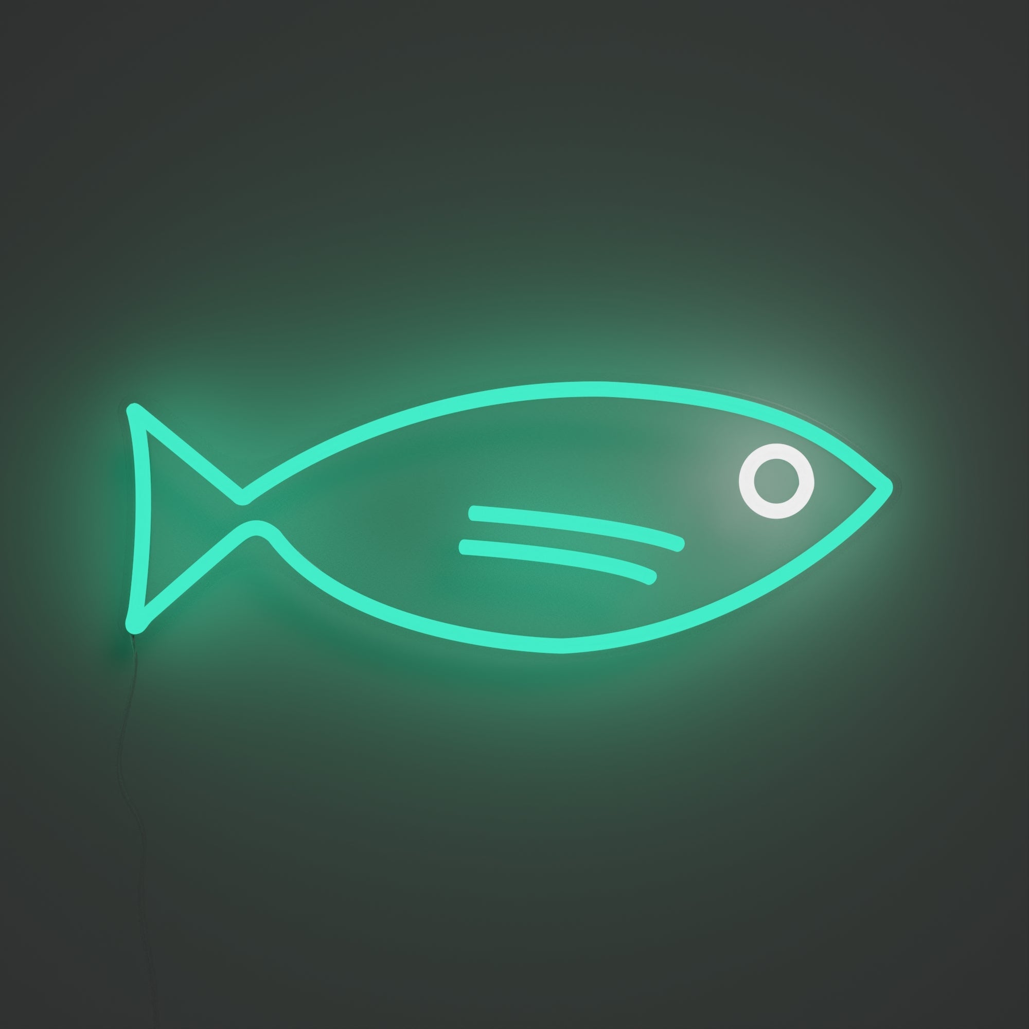 Fishy Friend Teal - LED neon sign - YELLOWPOP UK