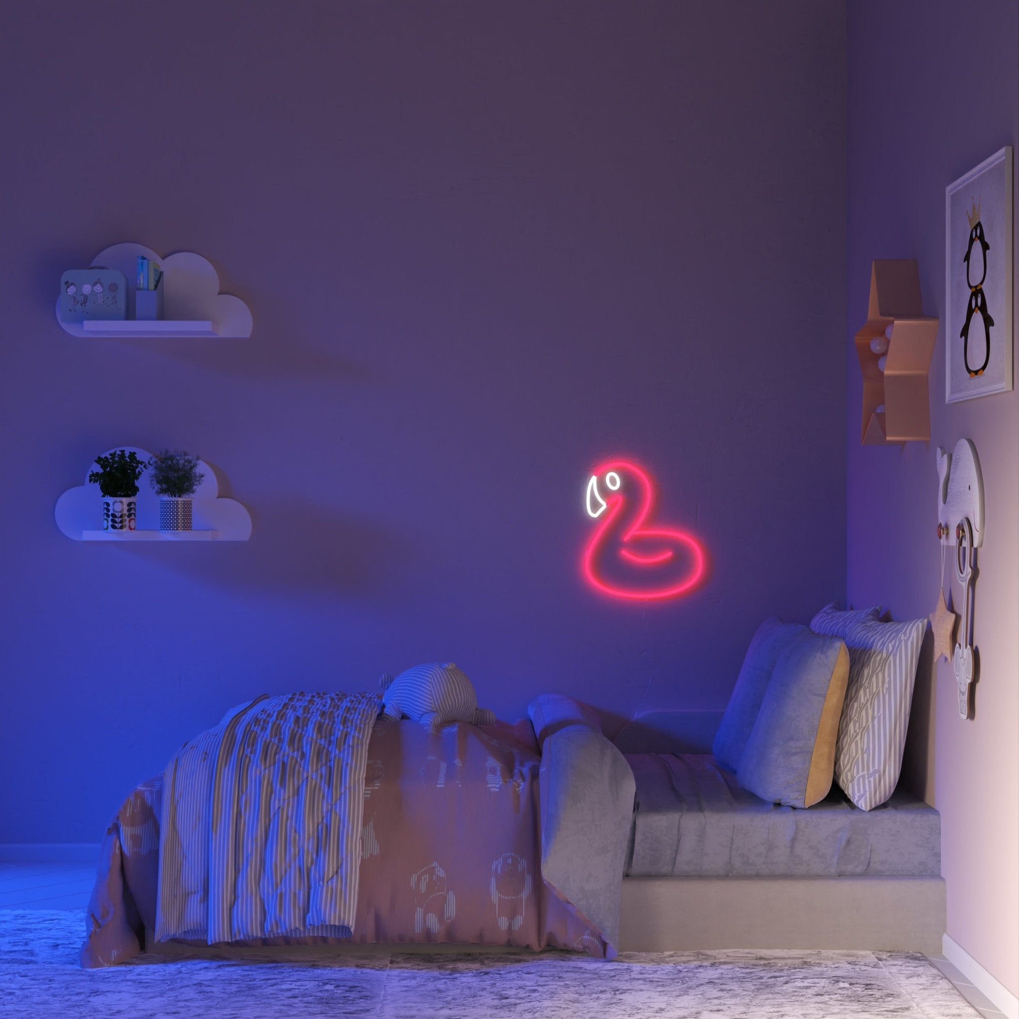 Flamingo Balloon - LED neon sign - YELLOWPOP UK