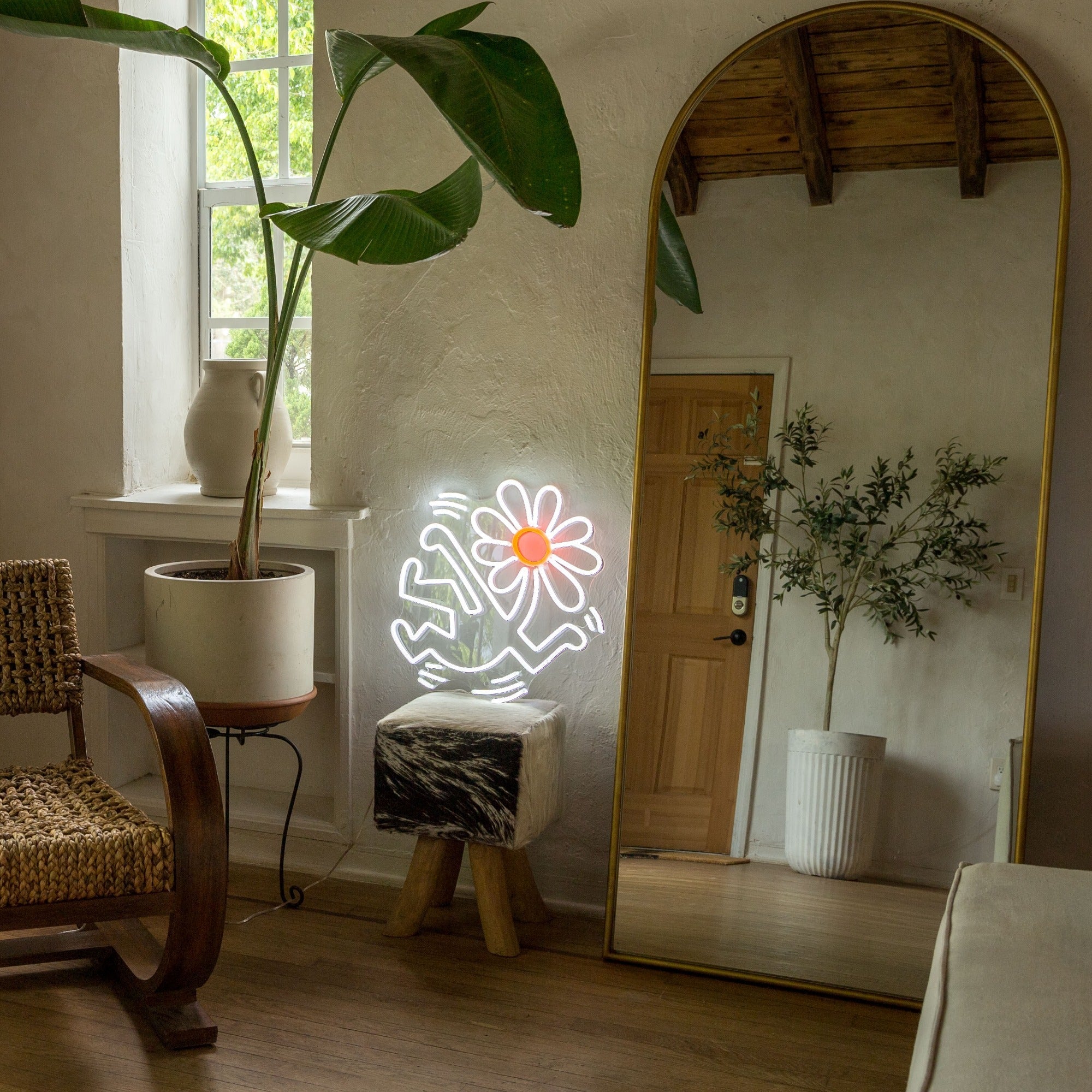 Flower Head, YP x Keith Haring, LED neon sign - YELLOWPOP UK