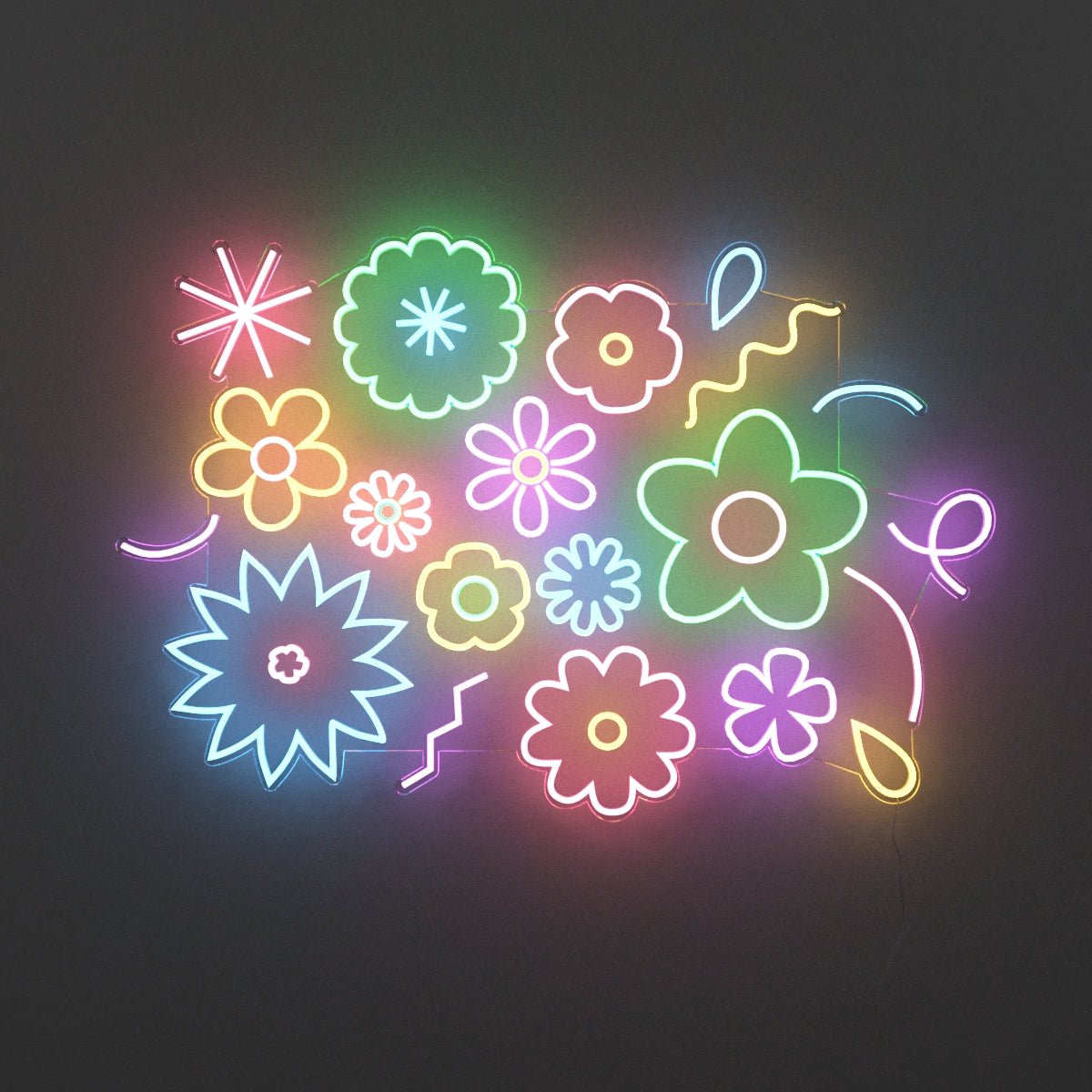 Flower Power by Emily Eldridge - LED Neon Sign - YELLOWPOP UK